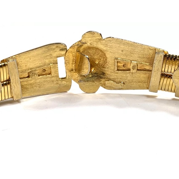 Beautiful Vintage Judith Leiber Gold Tone LION STRETCH BELT - Picture 6 of 7